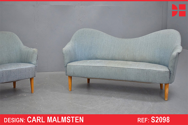 Vintage SAMSPEL curved frame sofa | Carl Malmsten design
