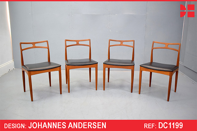 Set of 4 teak model 94 dining chairs designed by Johannes Andersen