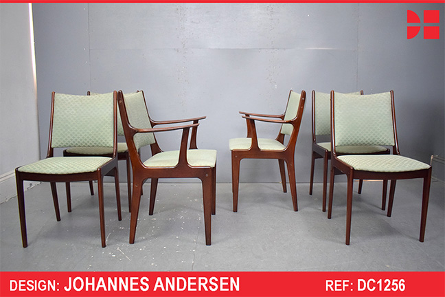 Set of 6 vintage rosewood dining chairs by Johannes Andersen
