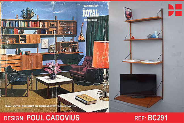 Single bay Royal system with adjustable shelves | Poul Cadovius