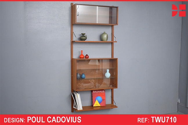 Vintage ROYAL system in teak with glass display cabinets | Poul Cadovius