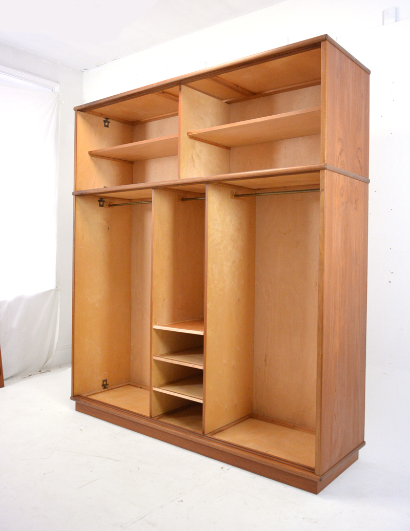 Sliding Door Wardrobe 1960s Teak Danish Homestore