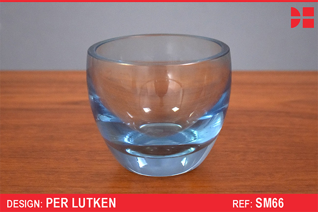 Per Lutken design blue glass vase | Holmegaard