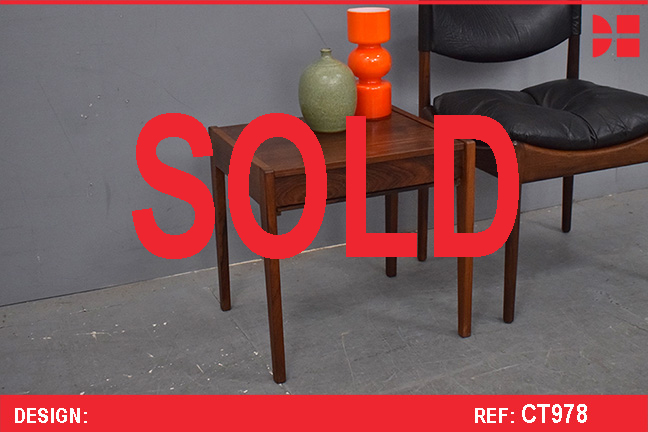 Small square side table in vintage brazilian rosewood