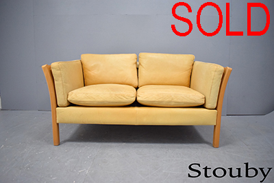 Ox leather 2 seat sofa | Stouby