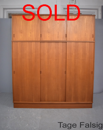 Tage Falsig 3 door teak wardrobe | Baermarksbro