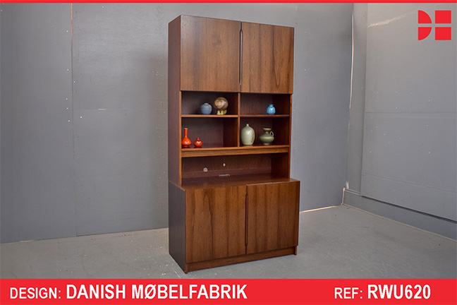 Rosewood 2 piece storage cabinet by Danish Mobelfabrik
