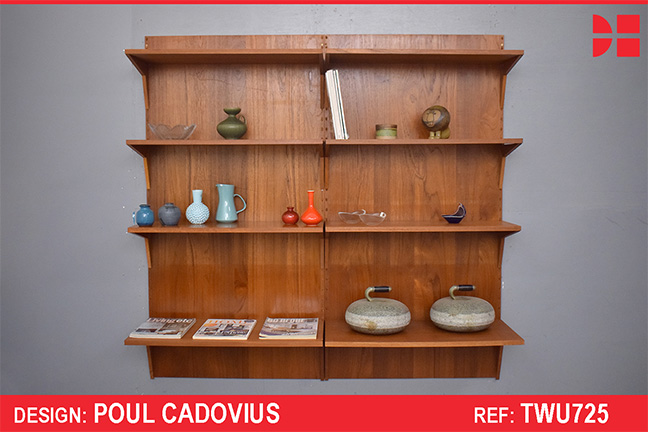 Teak CADO bookcase with backboard | Poul Cadovius