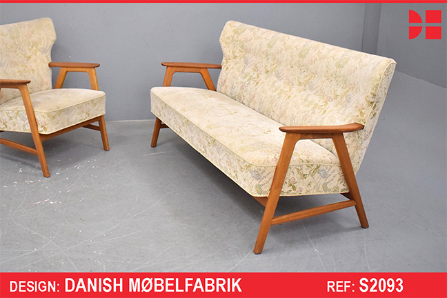1950s Design 2 seat sofa with teak arms