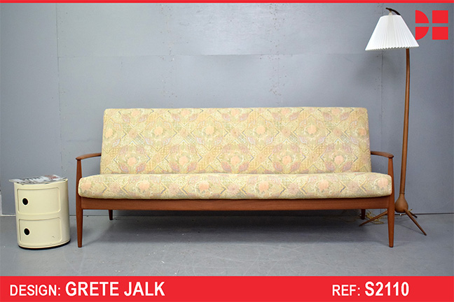 Grete Jalk Model FD128 3 seater sofa in vintage teak