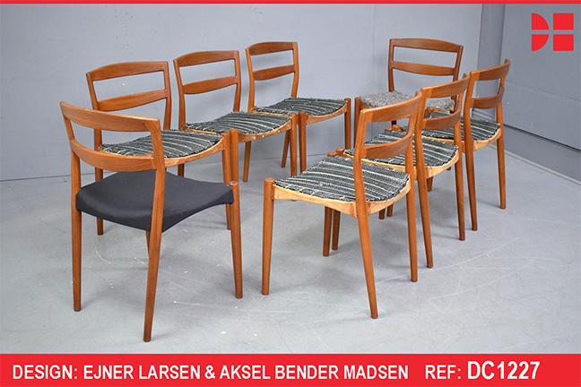 Set of 8 model 1923 dining chairs by Ejner Larsen & Aksel Bender Madsen