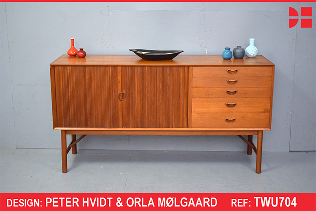 Vintage teak sideboard designed by Peter Hvidt & Orla Molgaard