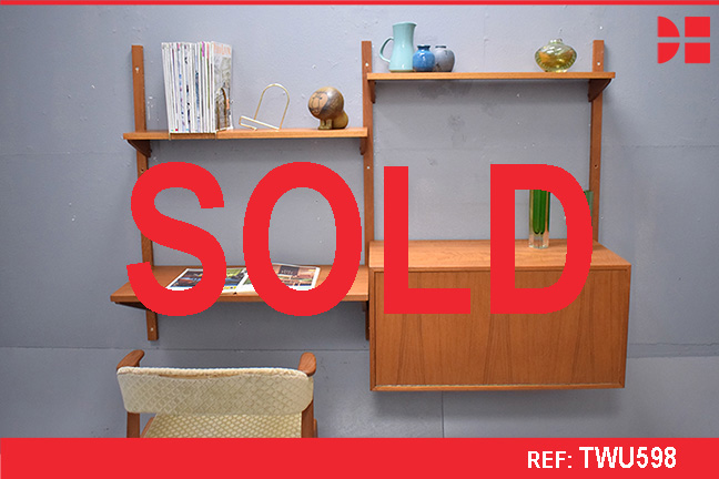 Vintage teak shelving unit deals