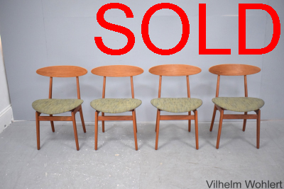 Rare Vilhelm Wohlert design dining chairs | Soborg Mobelfabrik model 402