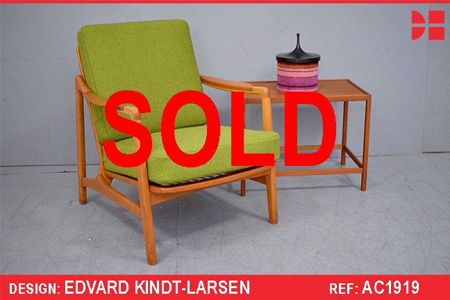 Edvard Kindt-larsen vintage armchair model FD116 with new upholstery