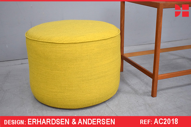 New upholstered vintage pouffe made by ERHARDSEN & ANDERSEN