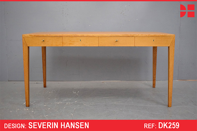 Vintage light oak desk designed by Severin Hansen | Model 36