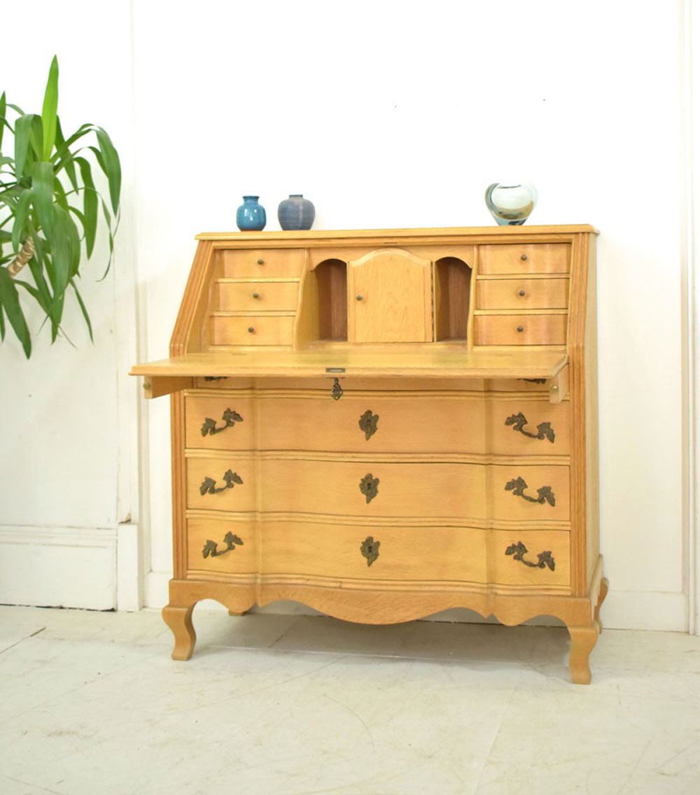 Light oak writing bureau deals
