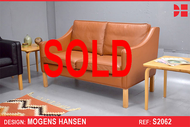 Mogens Hansen 2 seater ox leather sofa | Model MH195