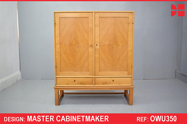 Large china cabinet in light oak | Master Cabinetmaker production