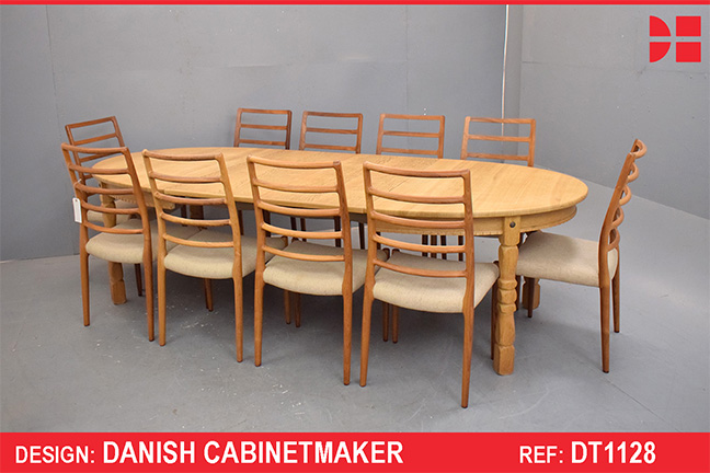 Solid oak dining table produced by Danish Cabinetmaker