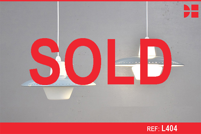 Vintage opaline glass core pendant light with grey shade