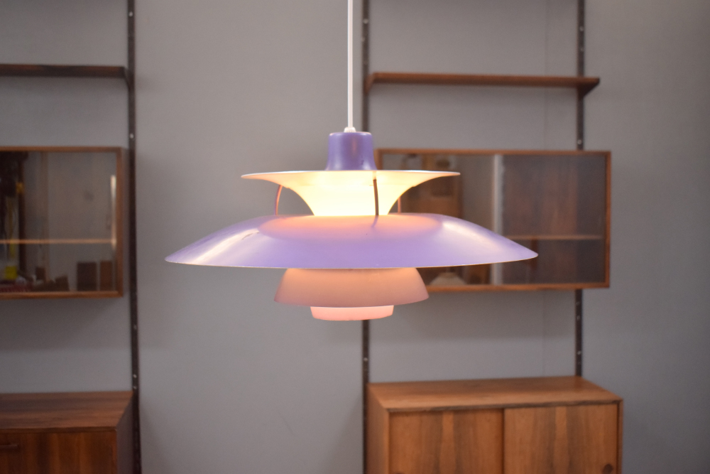 Vintage Ph5 Lilac pendant lamp by Poul Henningsen for Louis