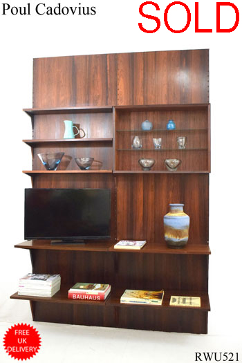 Poul Cadovius rosewood shelving system | CADO