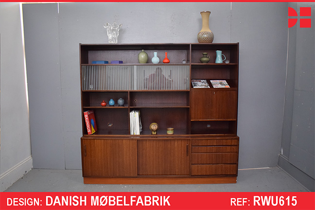 Rosewood 2 part display cabinet and storage | Danish Mobelfabrik