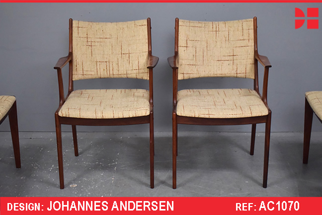 JOHANNES ANDERSEN - Vintage rosewood carver chairs for ULDUM MOBELFABRIK