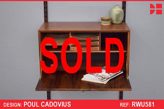 Vintage rosewood CADO drop-front cabinet 