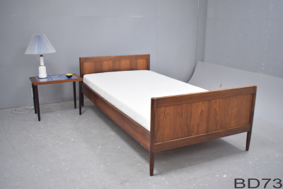 Vintage rosewood bed with foam mattress