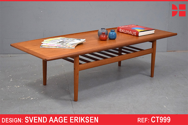 Large rectangular coffee table with raised sides | Glostrup