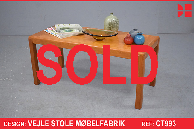 Vintage parquet top coffee table in teak | Vejle Stole Mobelfabrik