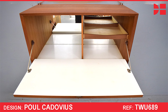 Vintage teak drop front bar cabinet | CADO SPARES