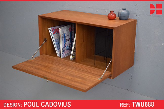 Vintage teak drop front record cabinet | CADO SPARES