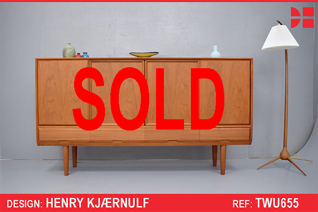 Henry Kjaernulf design sideboard in teak with 4 sliding doors | Model 16