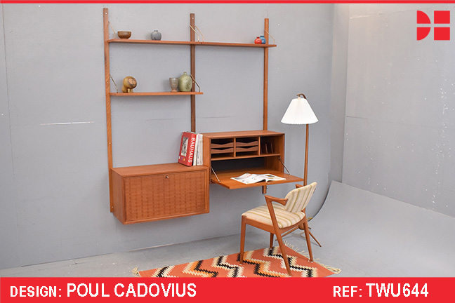 Vintage teak 2-bay ROYAL system with drop down desk | Poul Cadovius